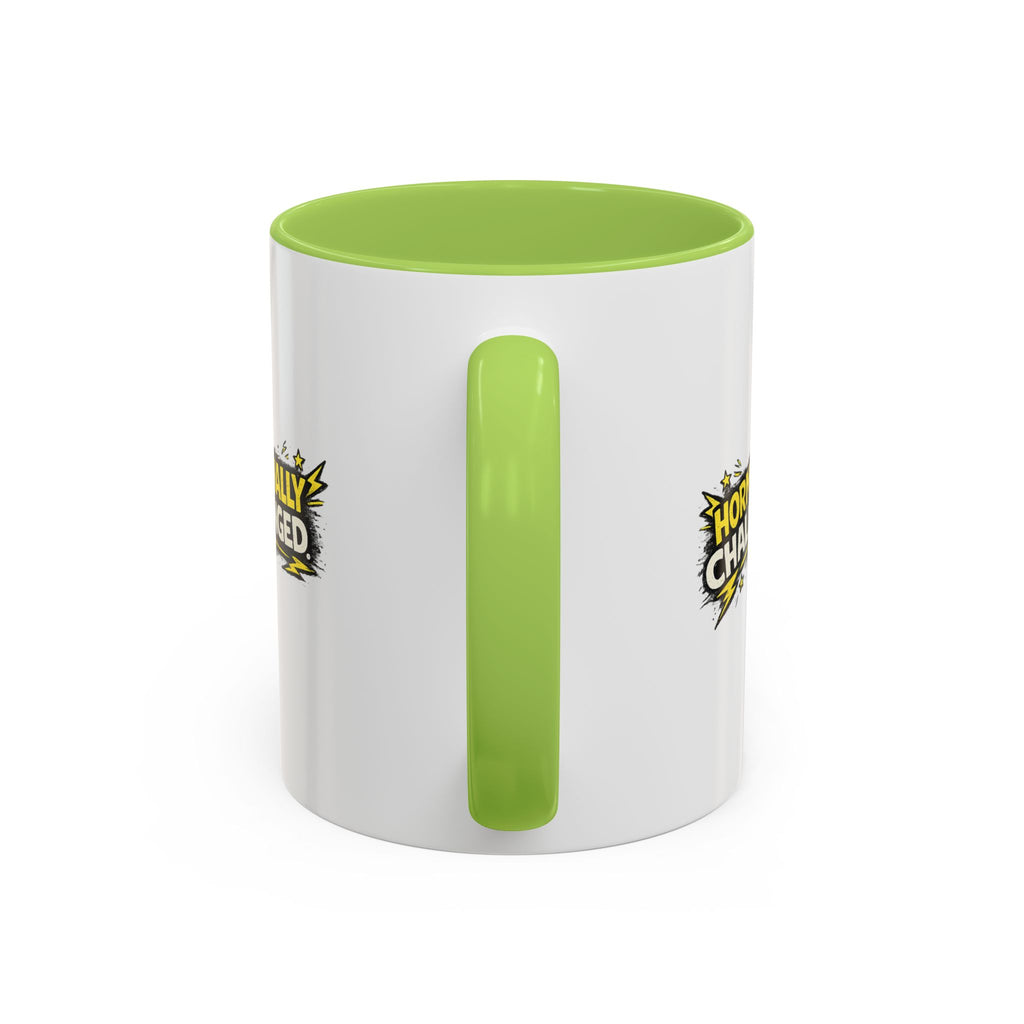"Hormonally challenged" Coffee Mug  Accent Ceramic Mug (11oz)