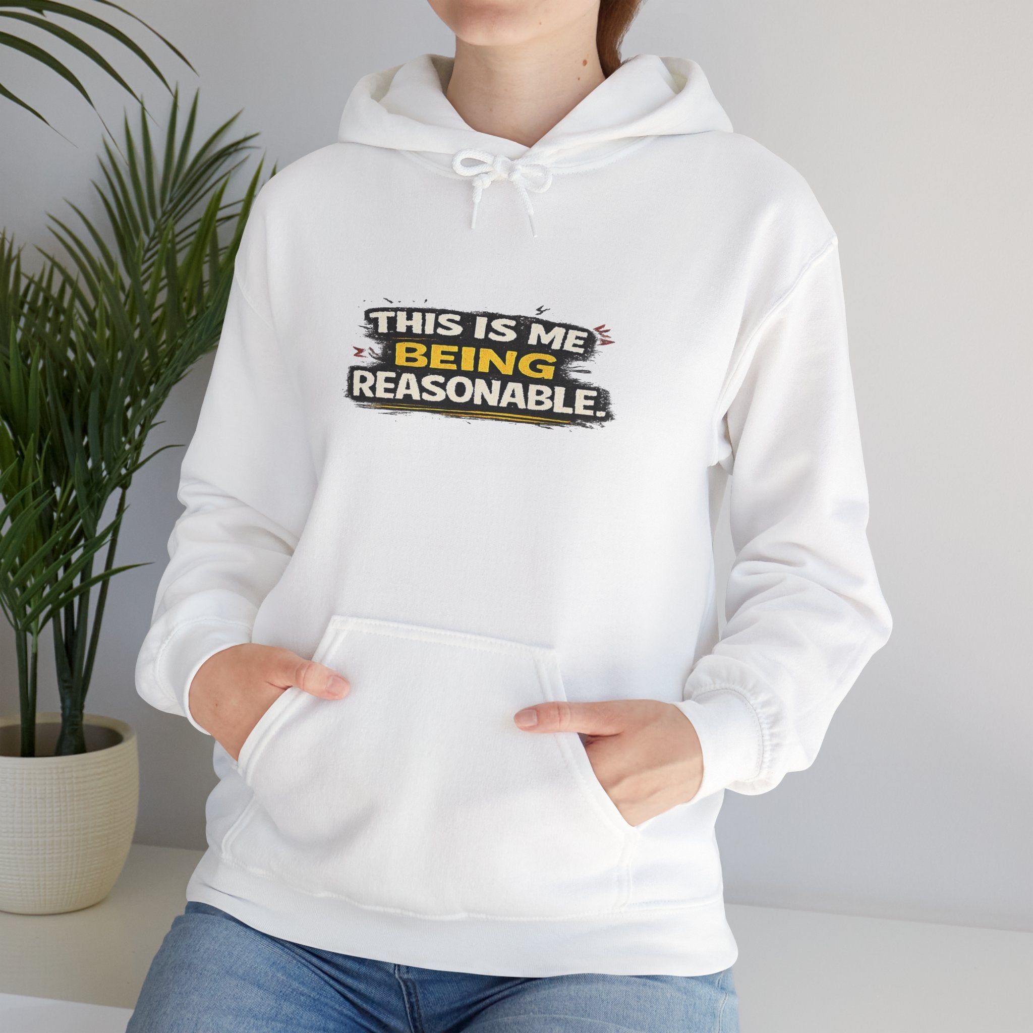 Hoodie — "This Is Me Being Reasonable" Graphic Pullover