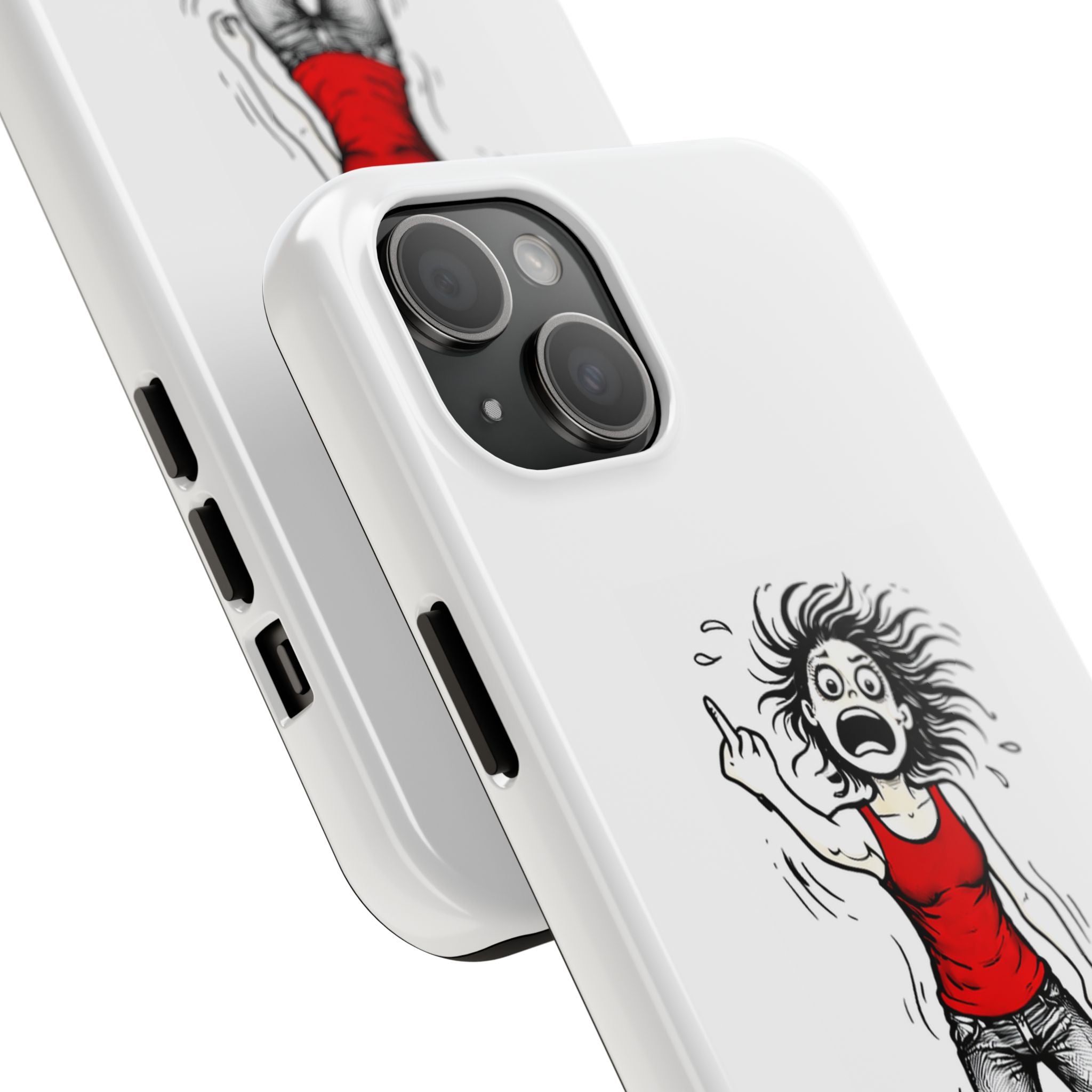Phone Case — "F@ck It!" Menopausal Angst Cartoon Protective Cover