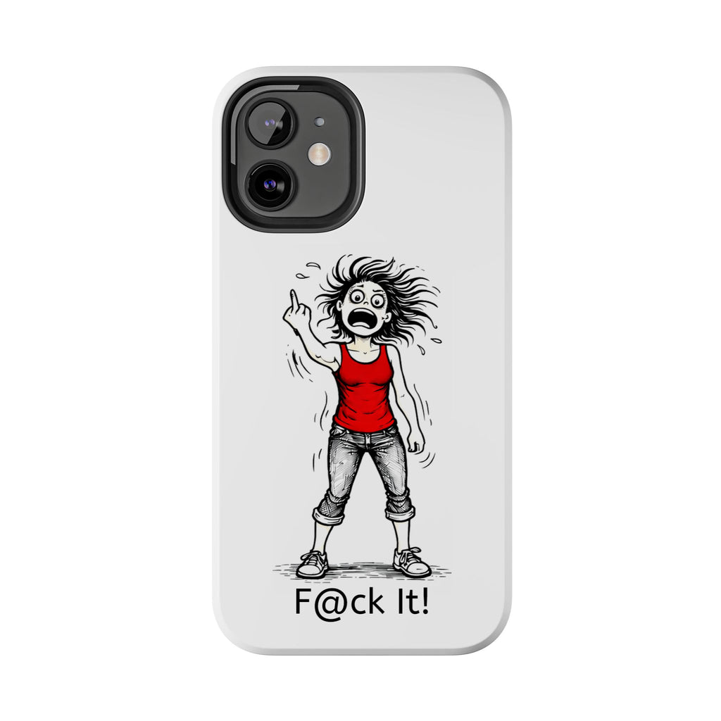 Phone Case — "F@ck It!" Menopausal Angst Cartoon Protective Cover
