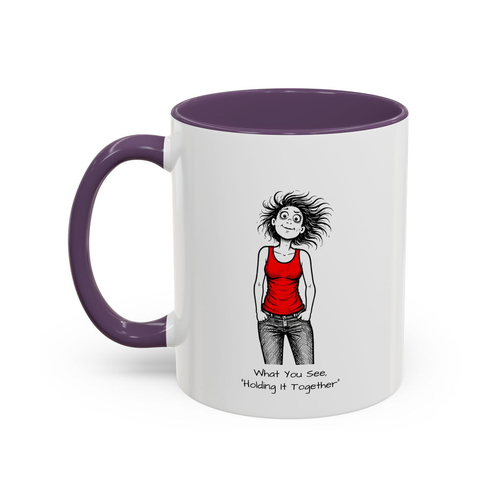 Coffee Mug — Menopausal madness  'How I Feel / what You See - Losing The Plot' Accent Ceramic Mug (11/15oz)