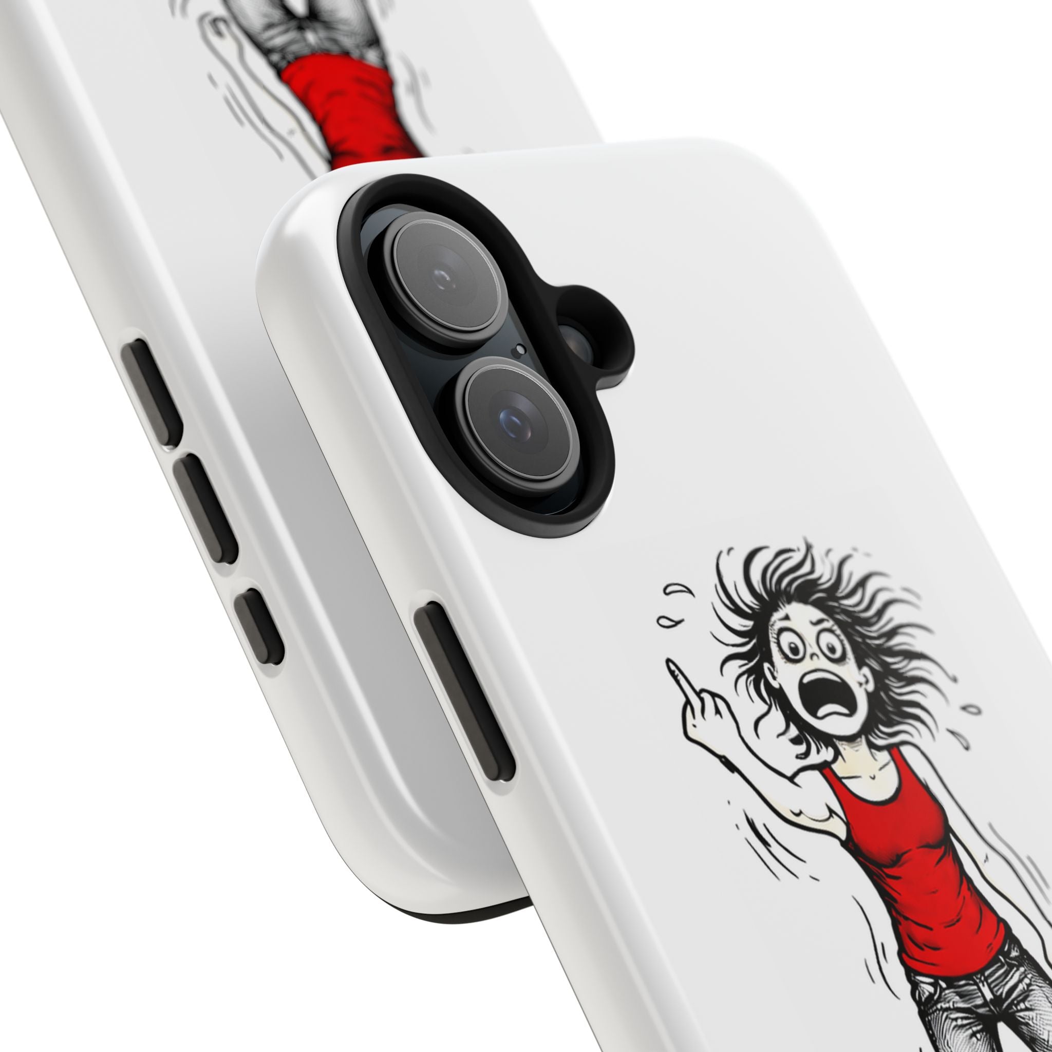 Phone Case — "F@ck It!" Menopausal Angst Cartoon Protective Cover