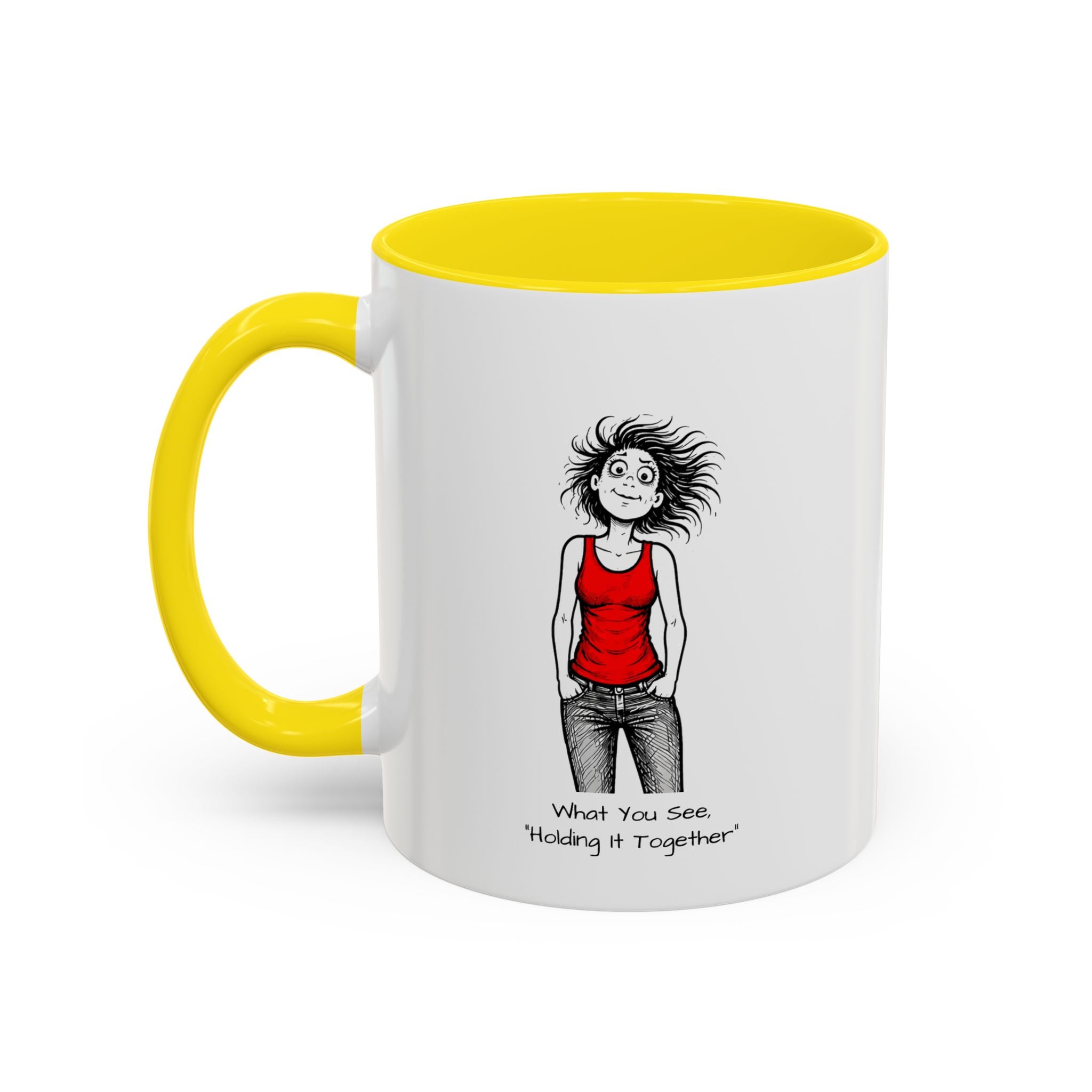 Coffee Mug — Menopausal madness  'How I Feel / what You See - Losing The Plot' Accent Ceramic Mug (11/15oz)