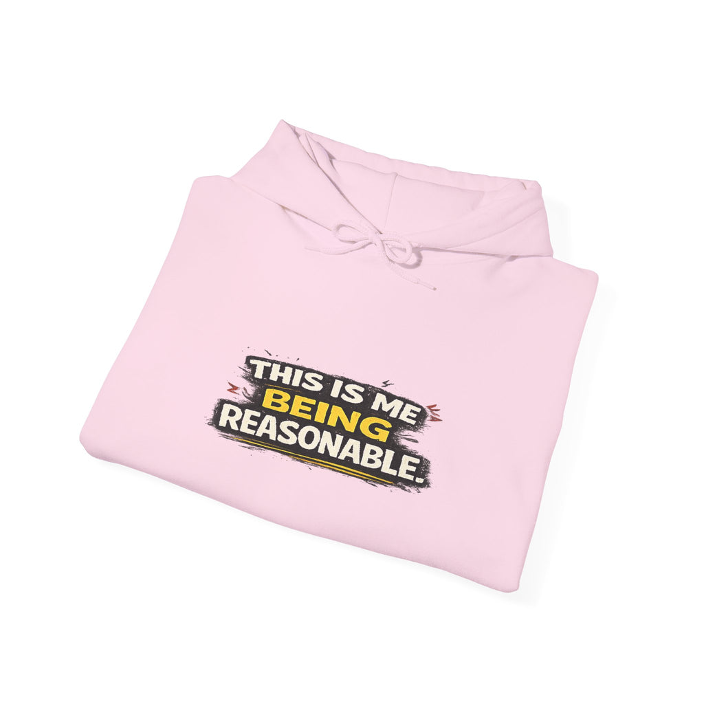 Hoodie — "This Is Me Being Reasonable" Graphic Pullover