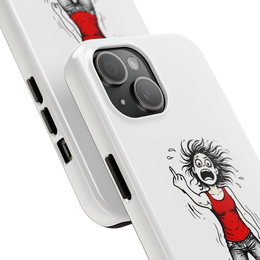 Phone Case — "F@ck It!" Menopausal Angst Cartoon Protective Cover