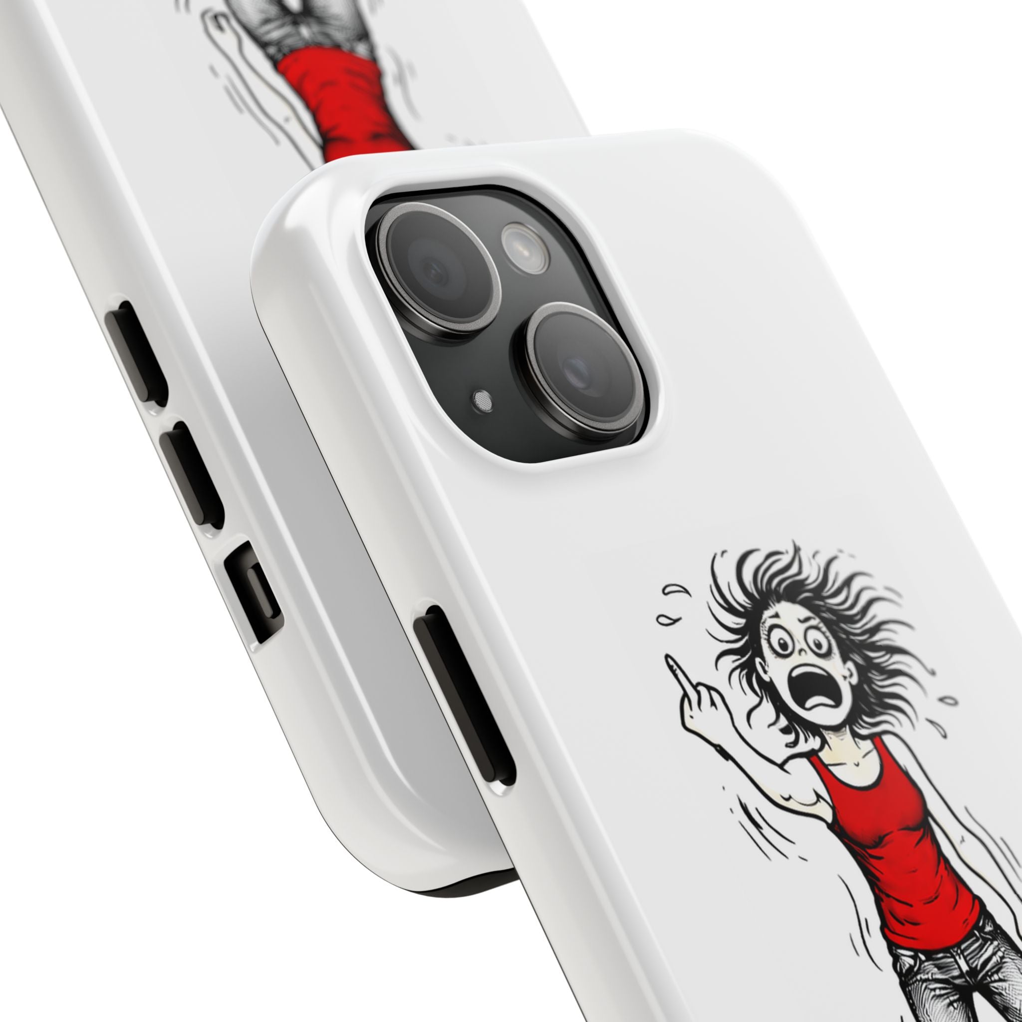 Phone Case — "F@ck It!" Menopausal Angst Cartoon Protective Cover
