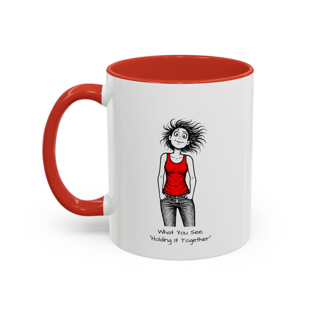Coffee Mug — Menopausal madness  'How I Feel / what You See - Losing The Plot' Accent Ceramic Mug (11/15oz)