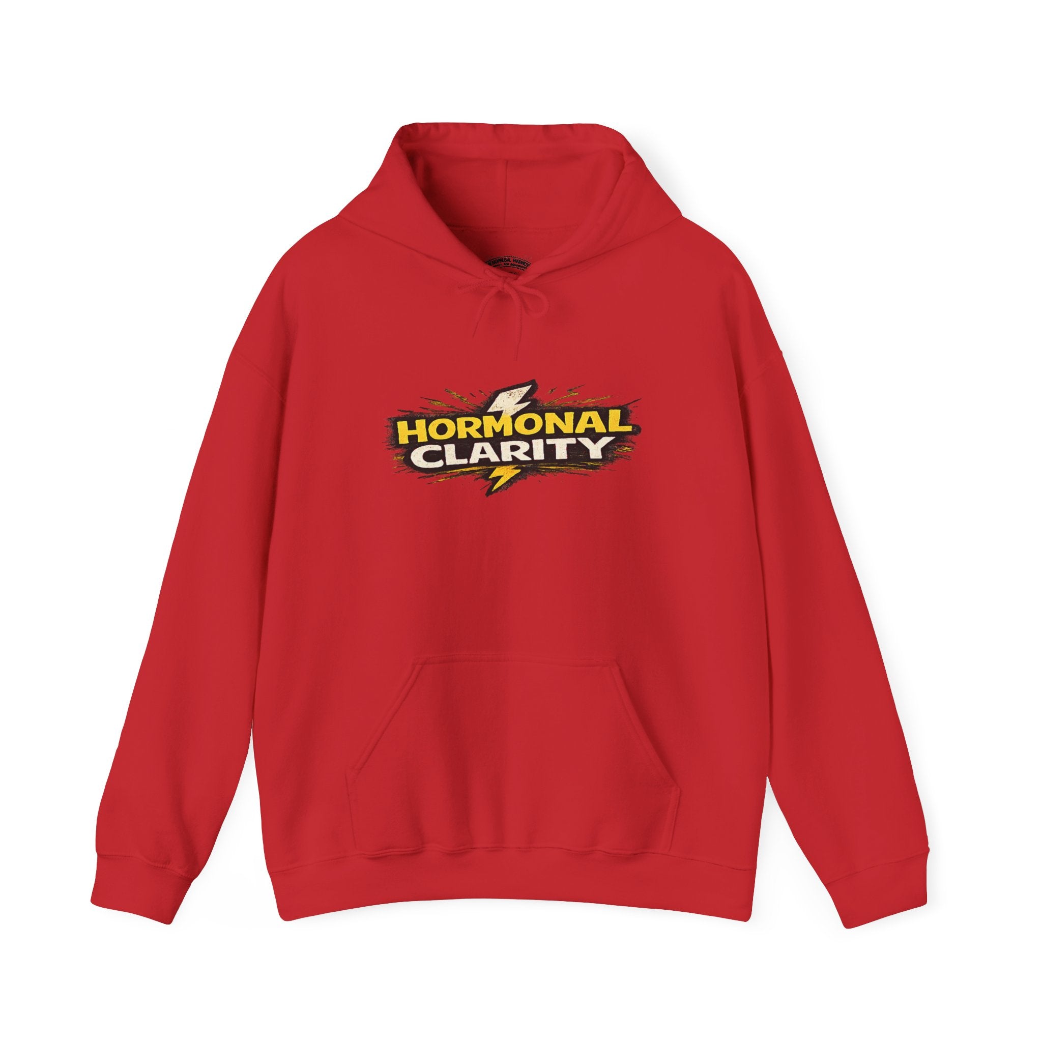 Hormonal Clarity Hoodie — Bold Lightning Graphic Women's Health Awareness Sweatshirt