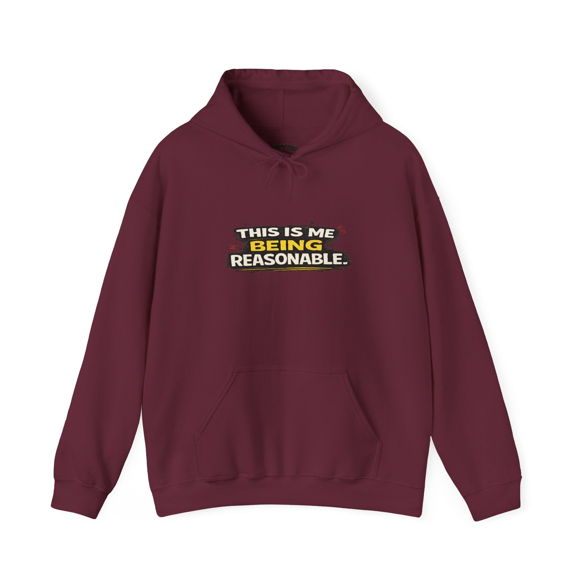 Hoodie — "This Is Me Being Reasonable" Graphic Pullover