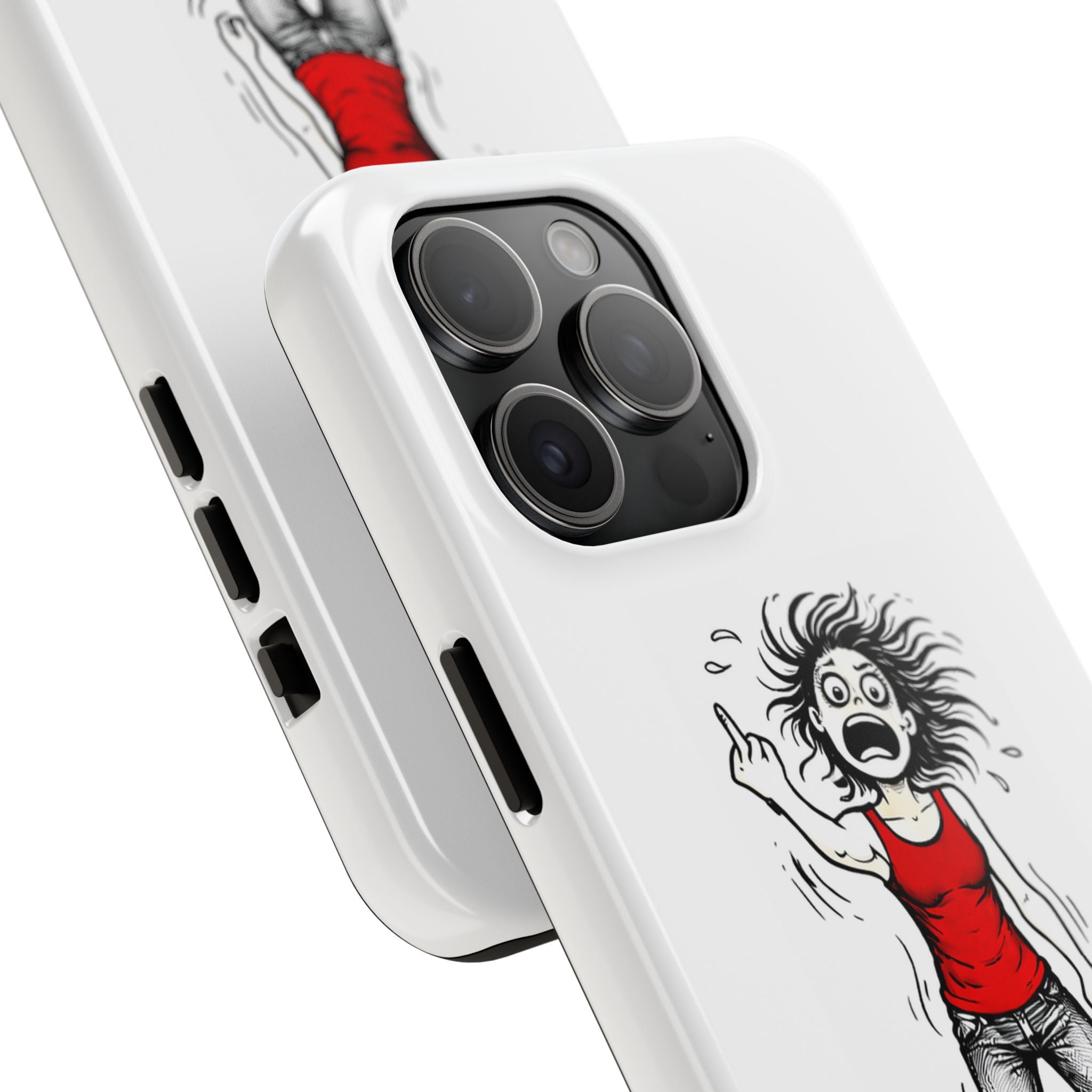 Phone Case — "F@ck It!" Menopausal Angst Cartoon Protective Cover