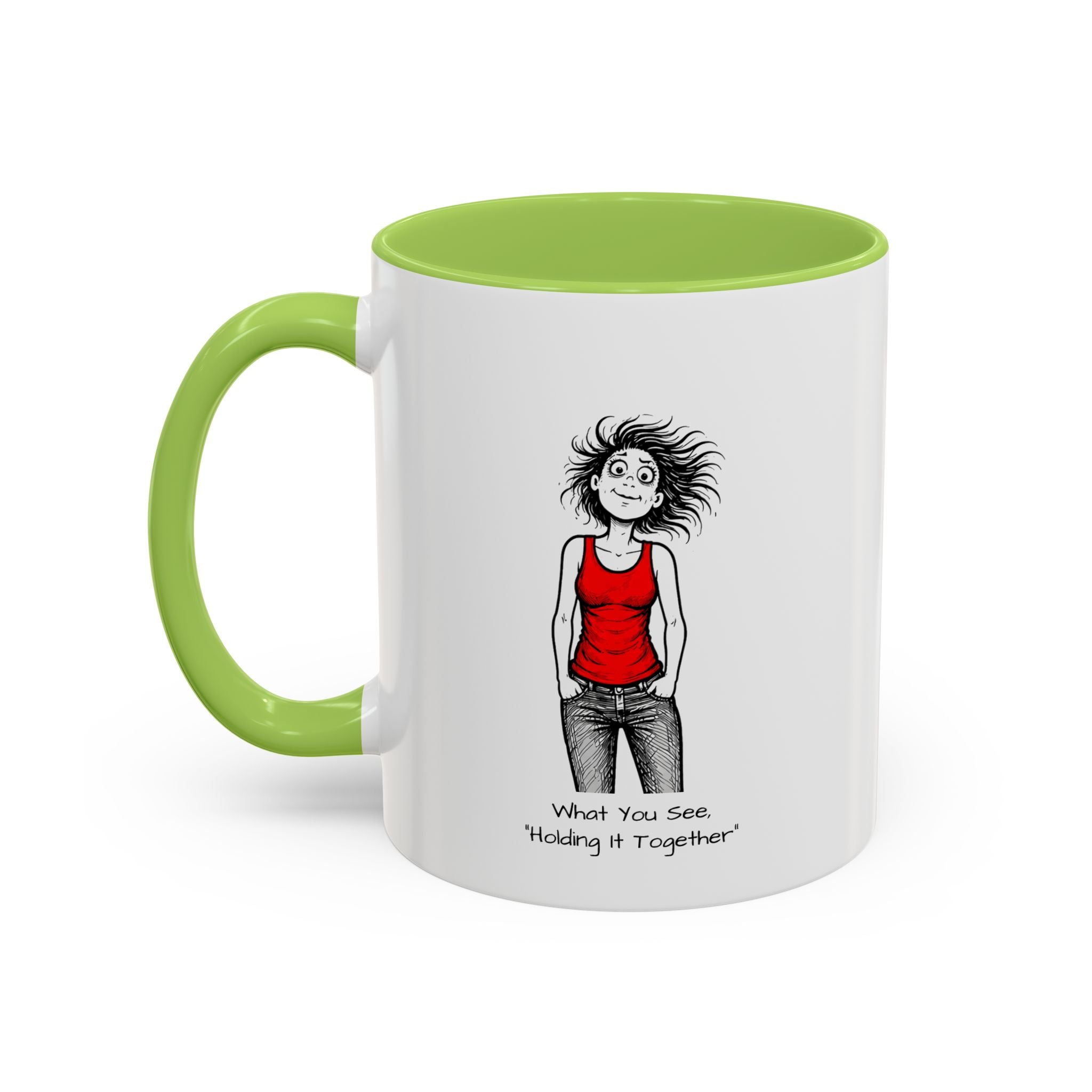 Coffee Mug — Menopausal madness  'How I Feel / what You See - Losing The Plot' Accent Ceramic Mug (11/15oz)