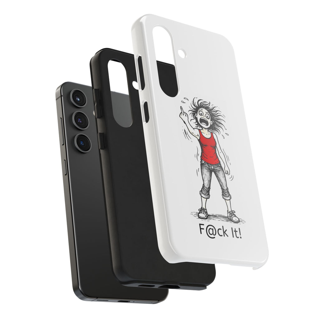 Phone Case — "F@ck It!" Menopausal Angst Cartoon Protective Cover
