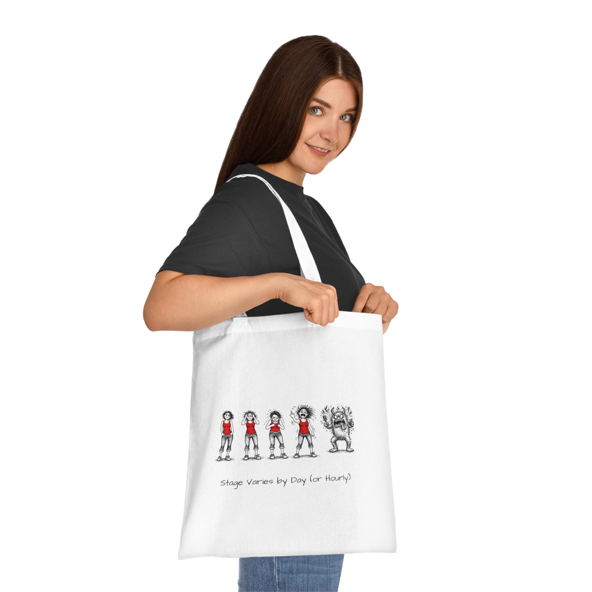 Tote Bag — "Meno Evolution, It’s Not Me, It’s Hormonal" Meno Evolution Illustration