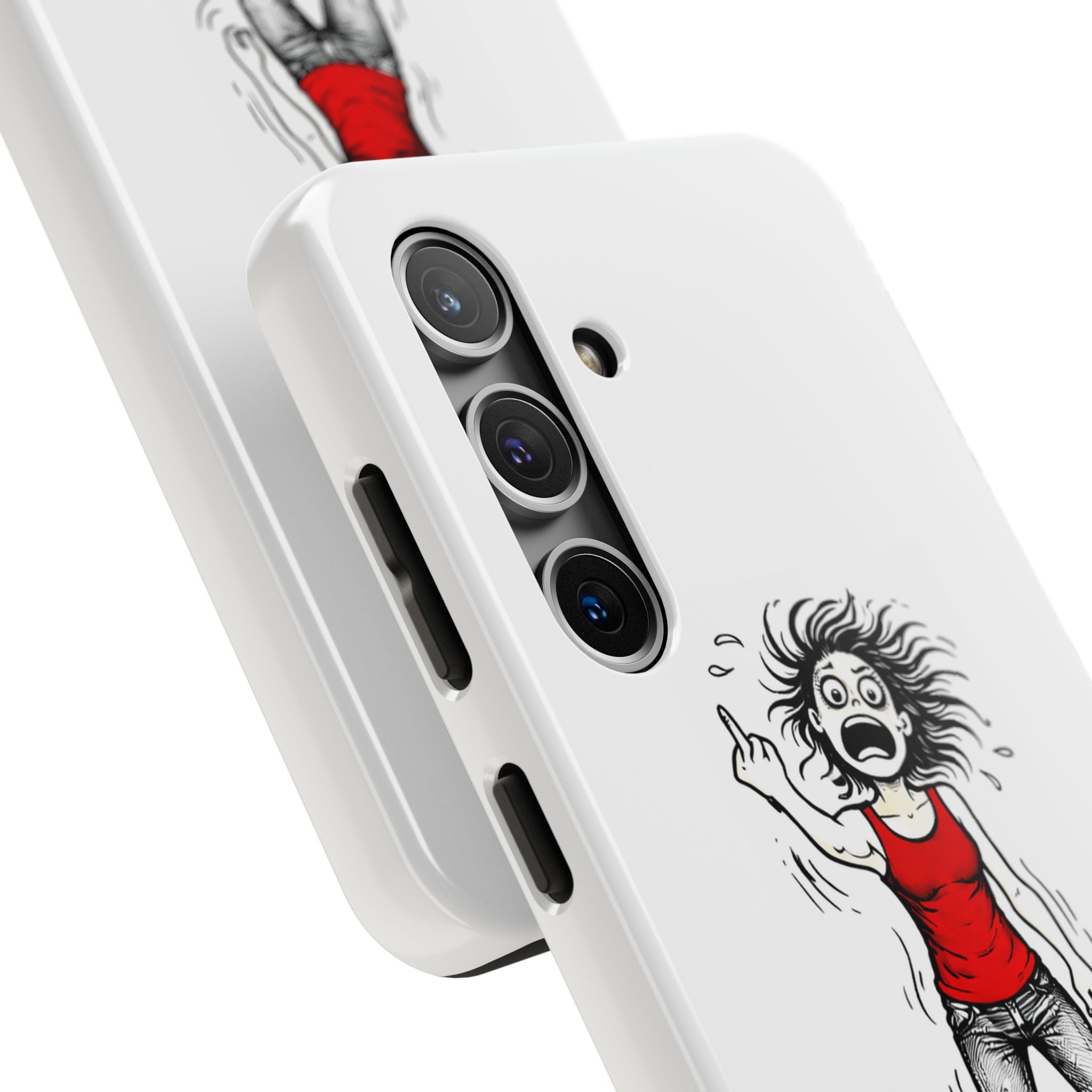 Phone Case — "F@ck It!" Menopausal Angst Cartoon Protective Cover