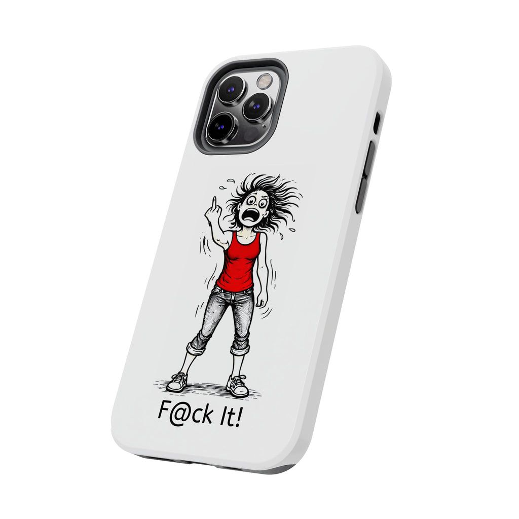 Phone Case — "F@ck It!" Menopausal Angst Cartoon Protective Cover