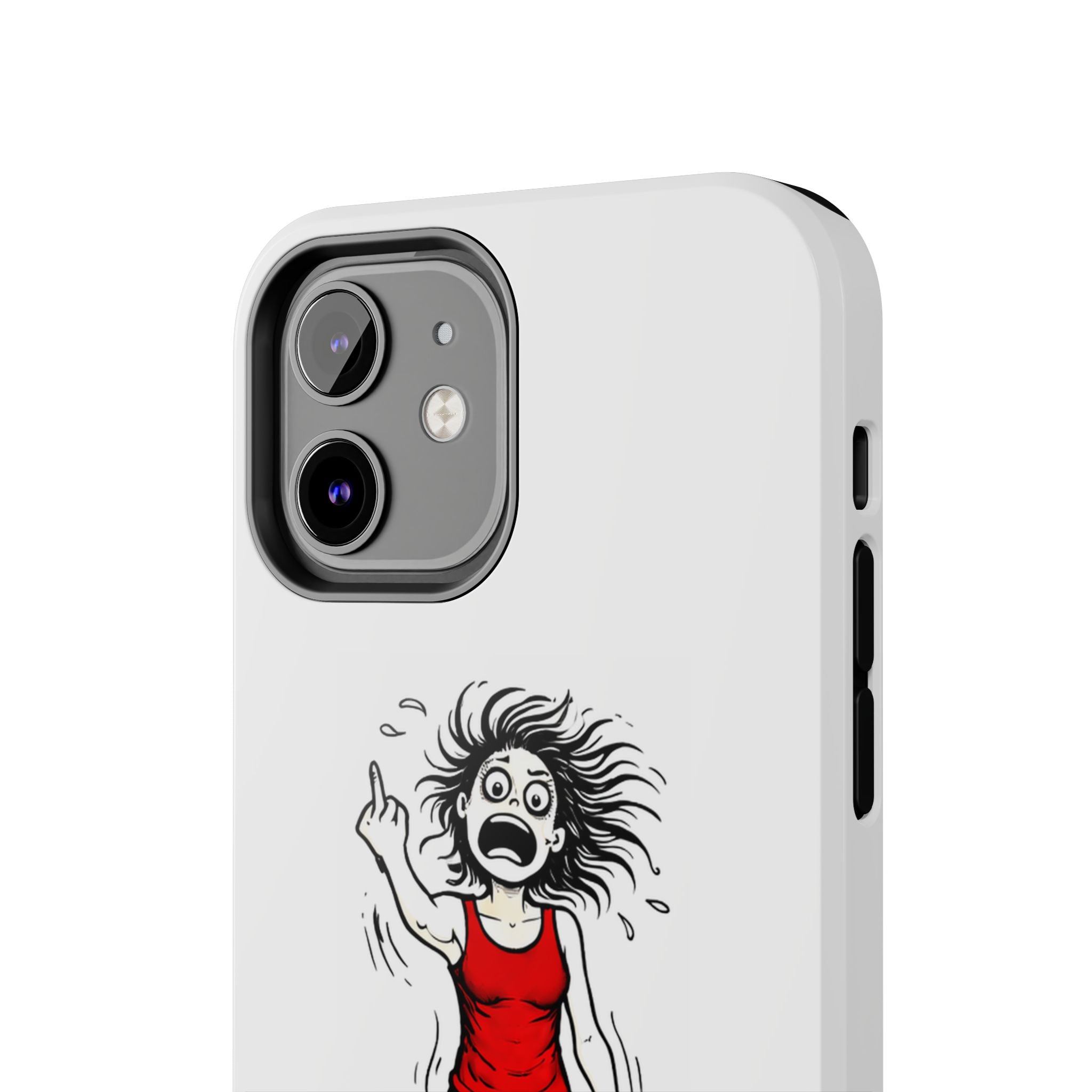 Phone Case — "F@ck It!" Menopausal Angst Cartoon Protective Cover