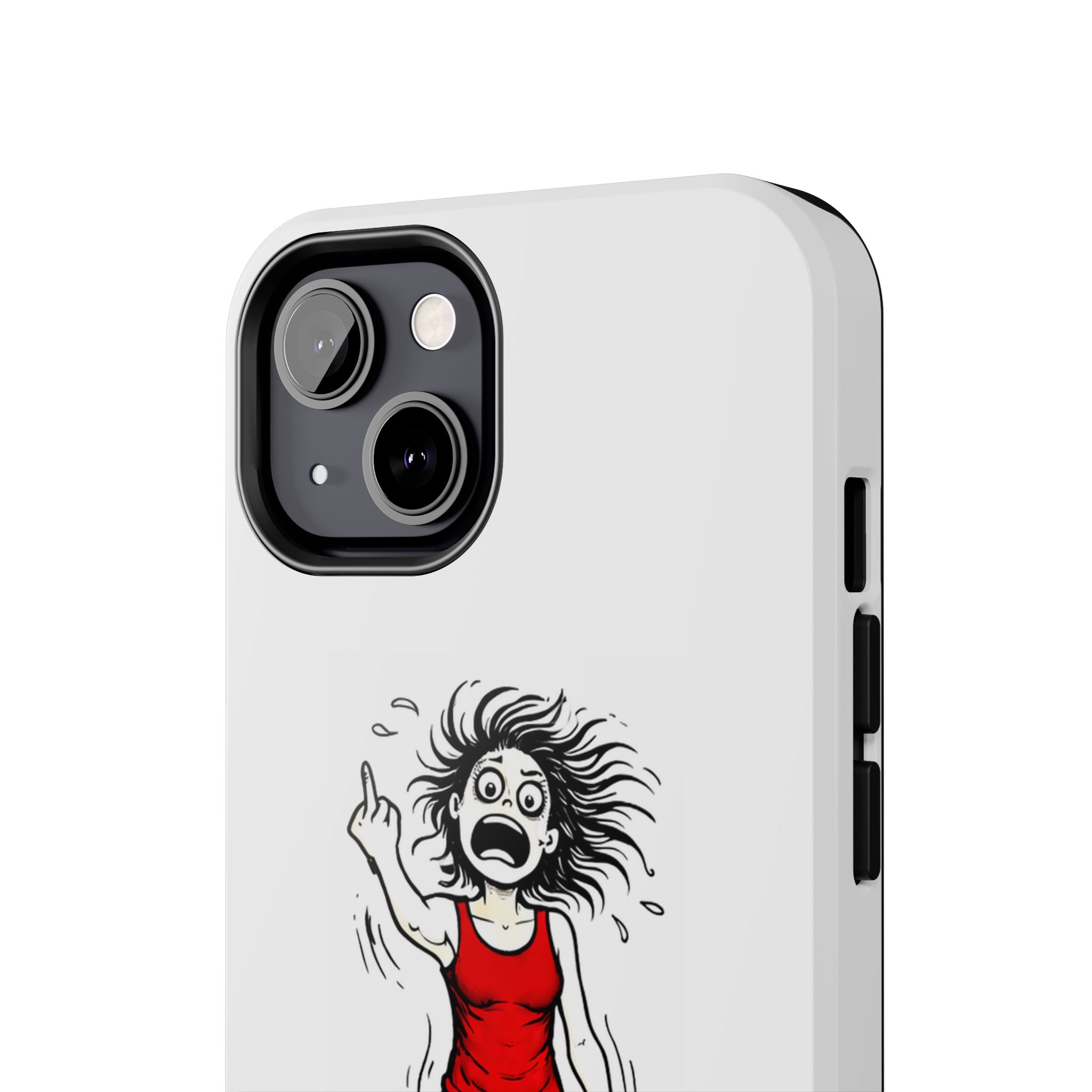 Phone Case — "F@ck It!" Menopausal Angst Cartoon Protective Cover