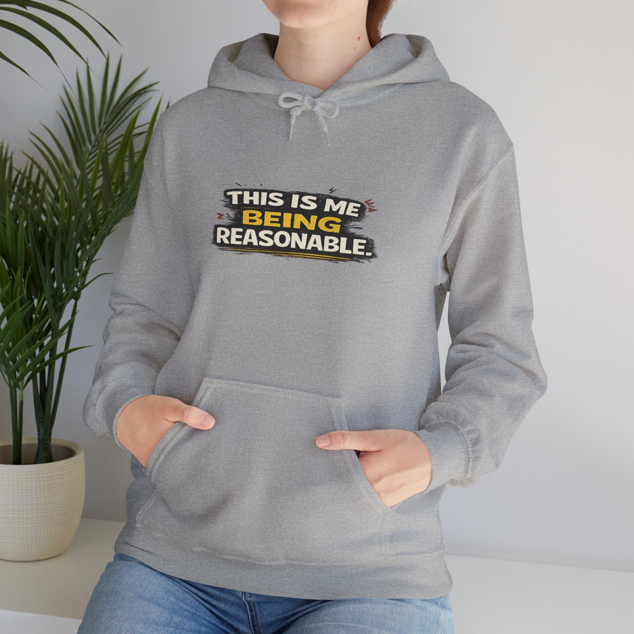 Hoodie — "This Is Me Being Reasonable" Graphic Pullover