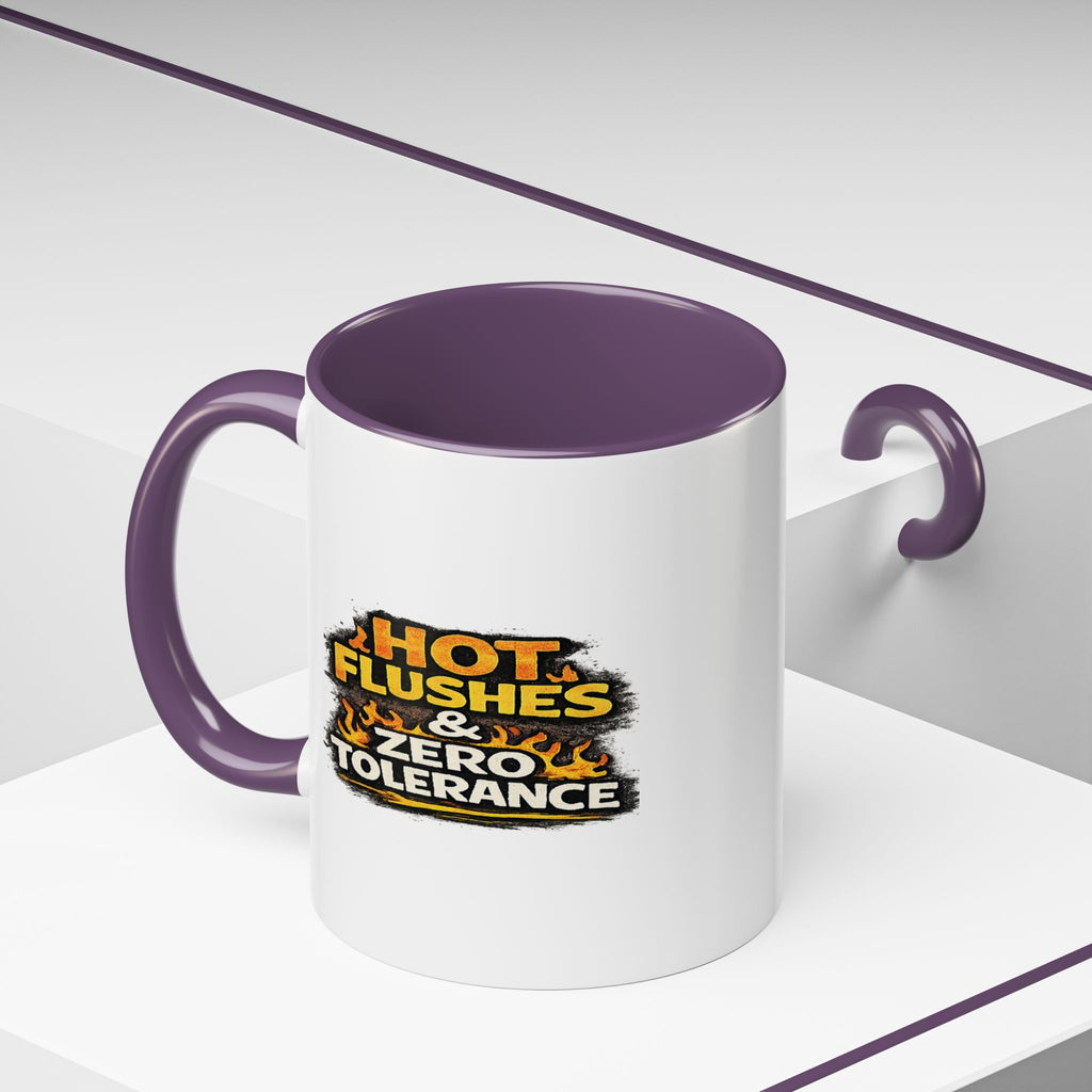 " Hot flushes and zero patience" Coffee Mug  Accent Ceramic Mug (11oz)