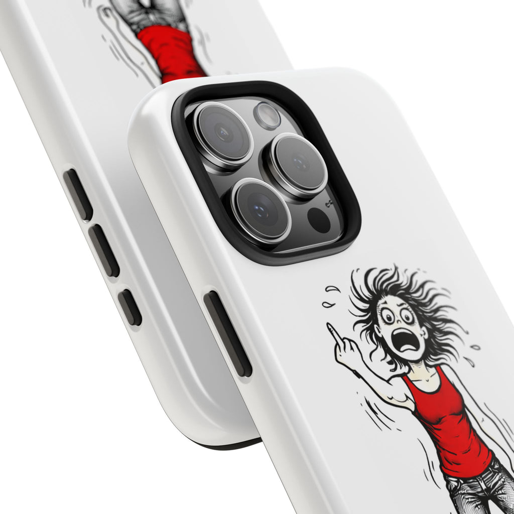 Phone Case — "F@ck It!" Menopausal Angst Cartoon Protective Cover