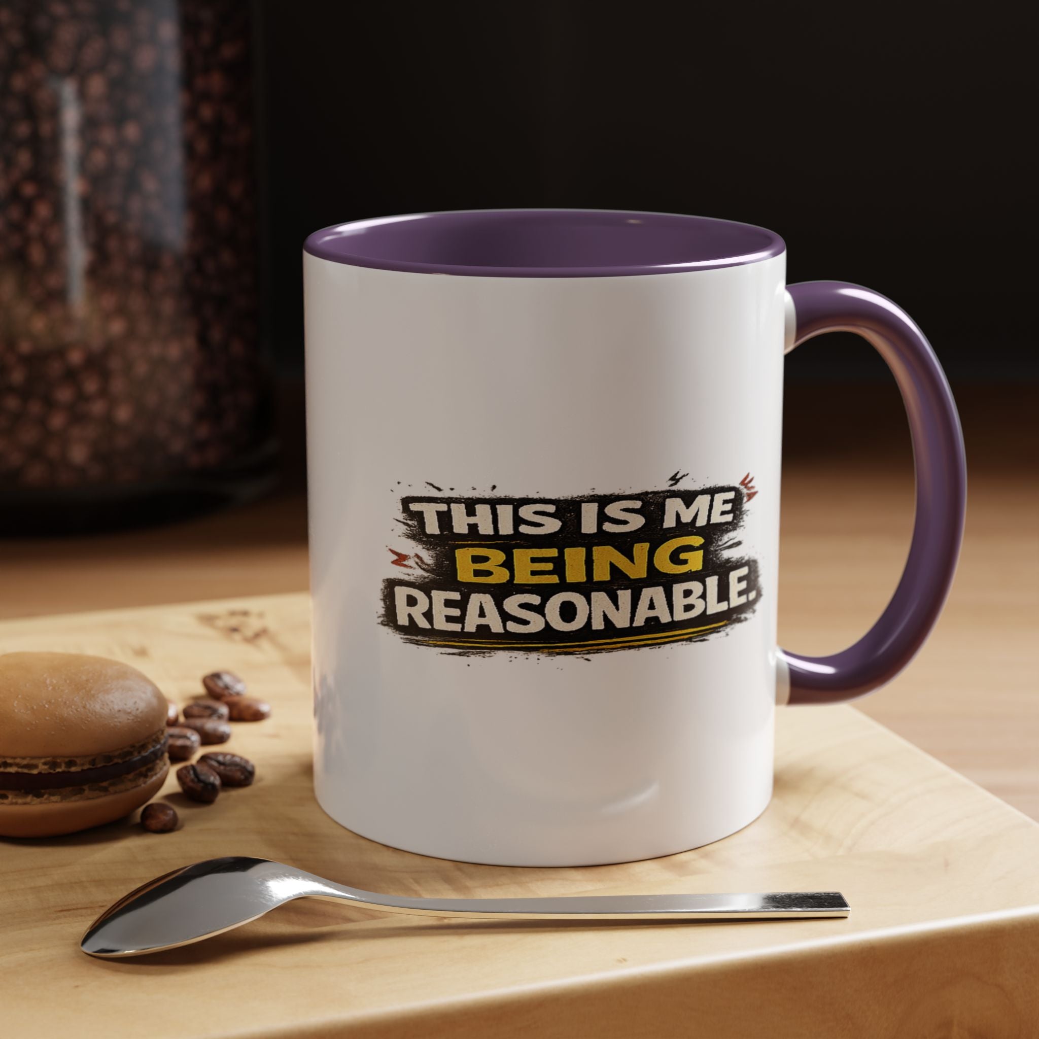 "This is me being reasonable" Coffee Mug  Accent Ceramic Mug (11oz)