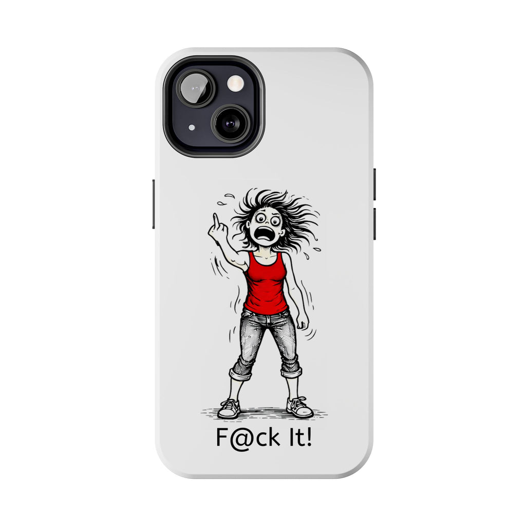 Phone Case — "F@ck It!" Menopausal Angst Cartoon Protective Cover
