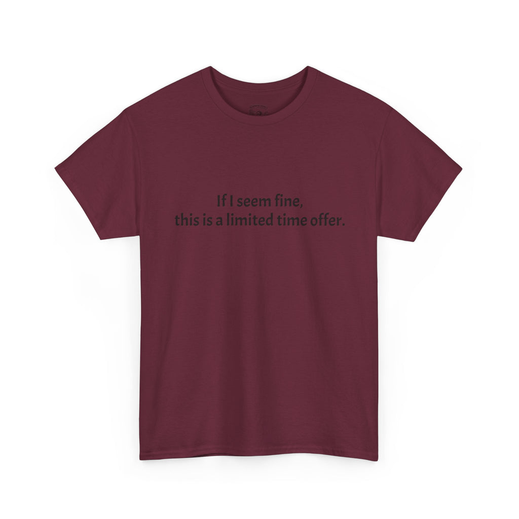 If I Seem Fine Tee — Funny Text Graphic T‑Shirt