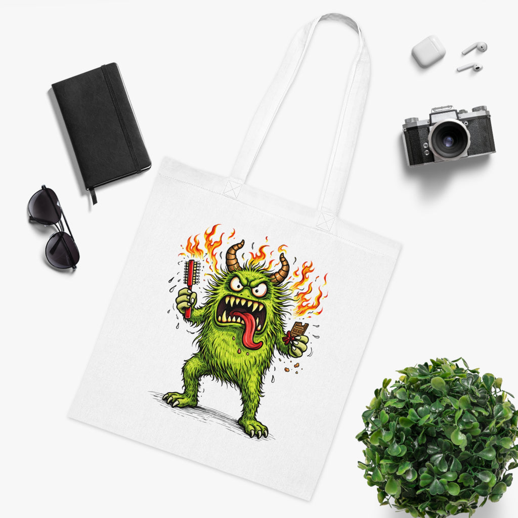 Tote Bag — "It’s Not Me, It’s Hormonal" Meno Monster Illustration