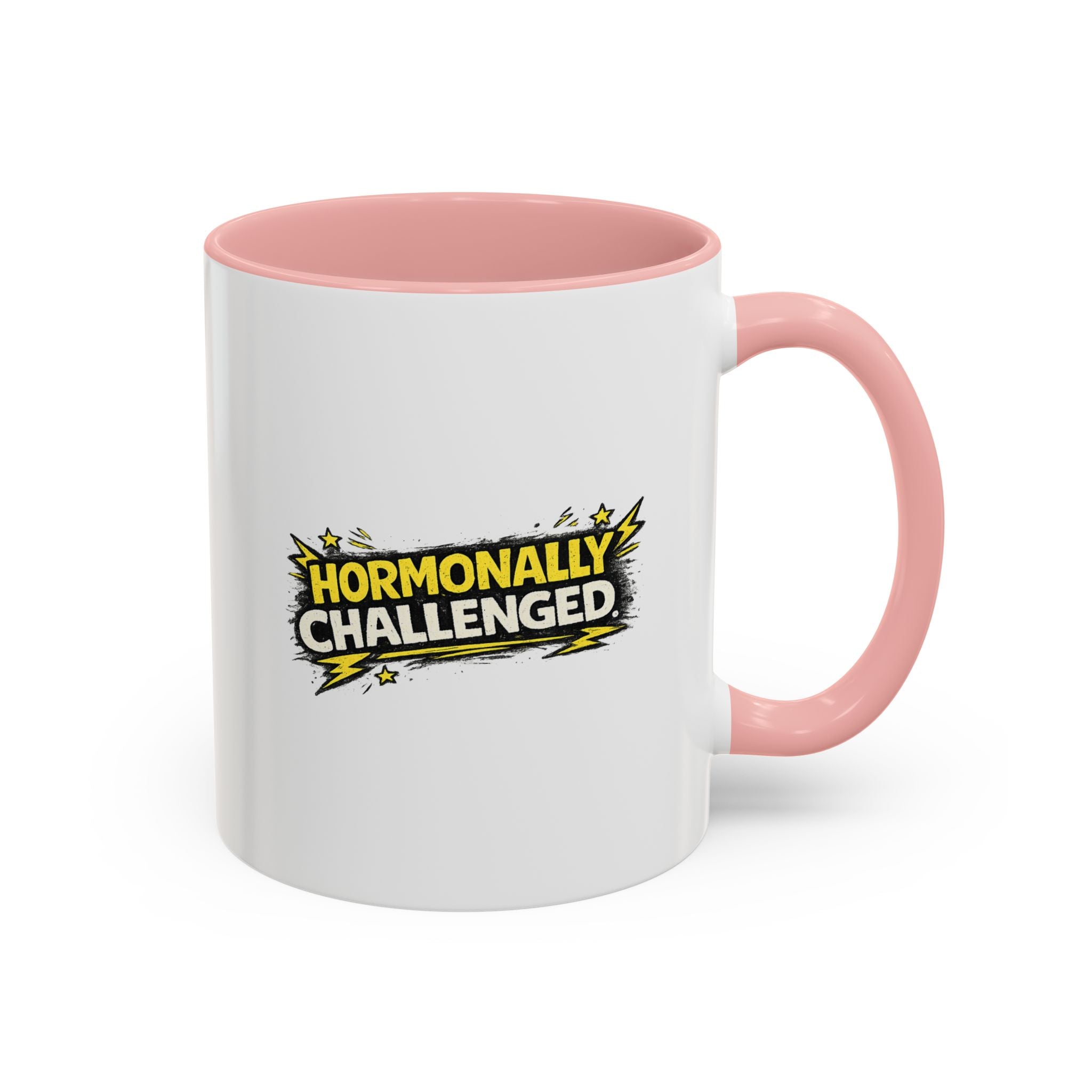 "Hormonally challenged" Coffee Mug  Accent Ceramic Mug (11oz)