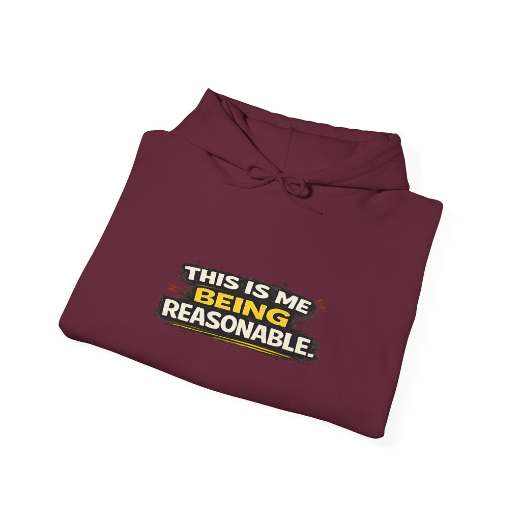Hoodie — "This Is Me Being Reasonable" Graphic Pullover