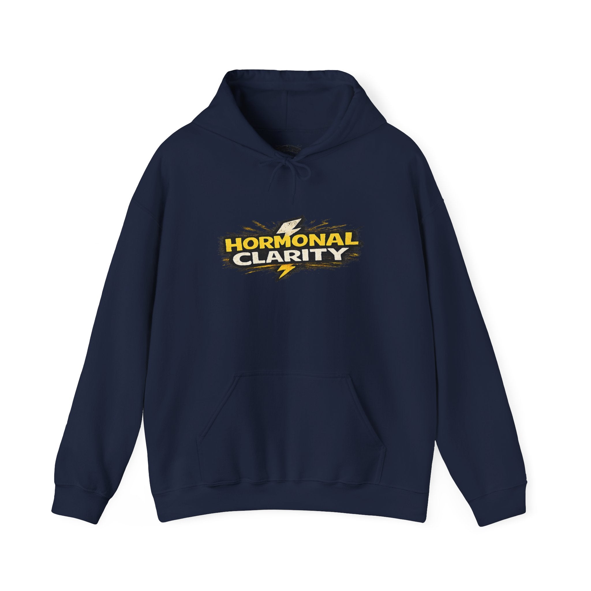 Hormonal Clarity Hoodie — Bold Lightning Graphic Women's Health Awareness Sweatshirt