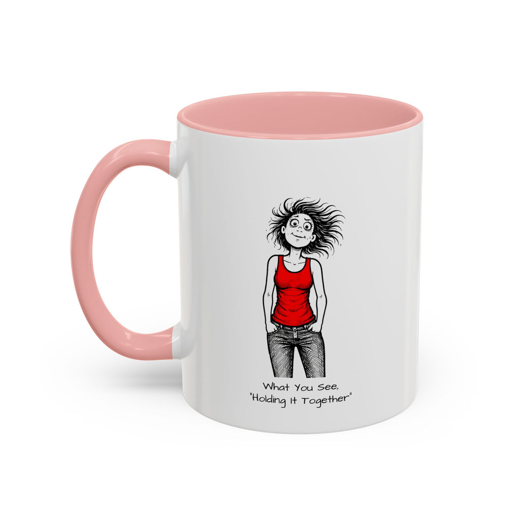 Coffee Mug — Menopausal madness  'How I Feel / what You See - Losing The Plot' Accent Ceramic Mug (11/15oz)