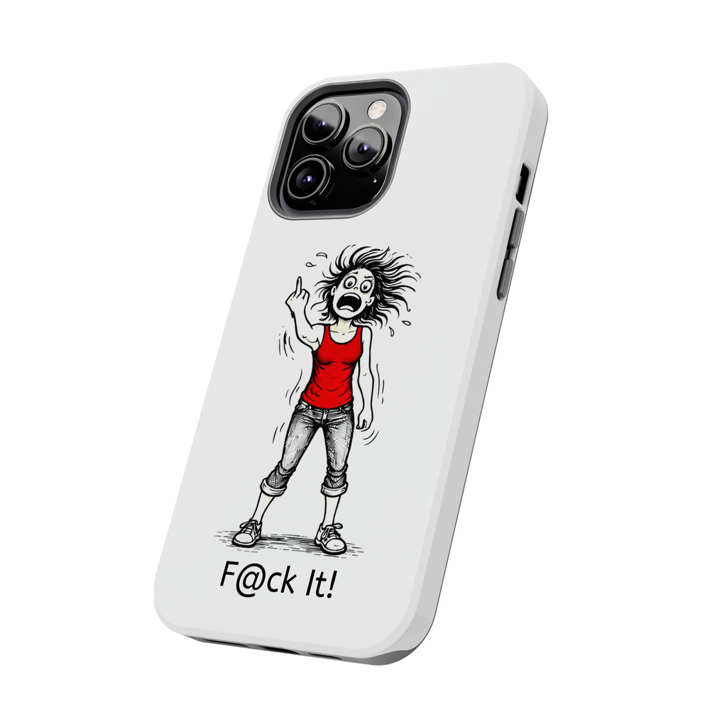 Phone Case — "F@ck It!" Menopausal Angst Cartoon Protective Cover