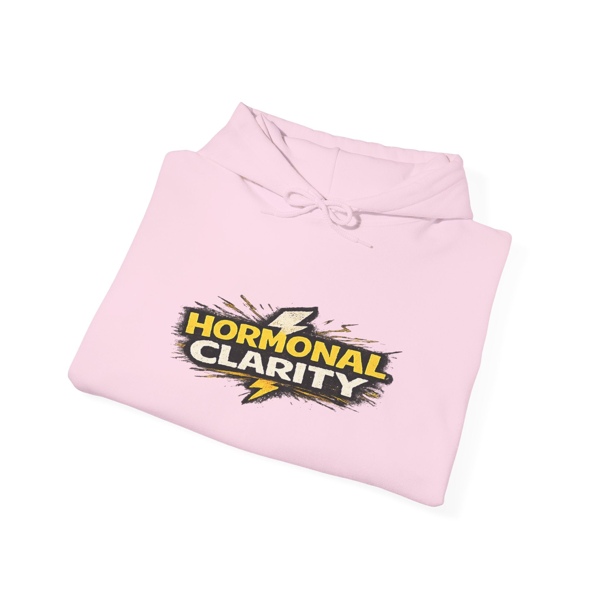 Hormonal Clarity Hoodie — Bold Lightning Graphic Women's Health Awareness Sweatshirt
