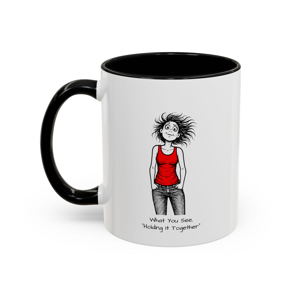 Coffee Mug — Menopausal madness  'How I Feel / what You See - Losing The Plot' Accent Ceramic Mug (11/15oz)
