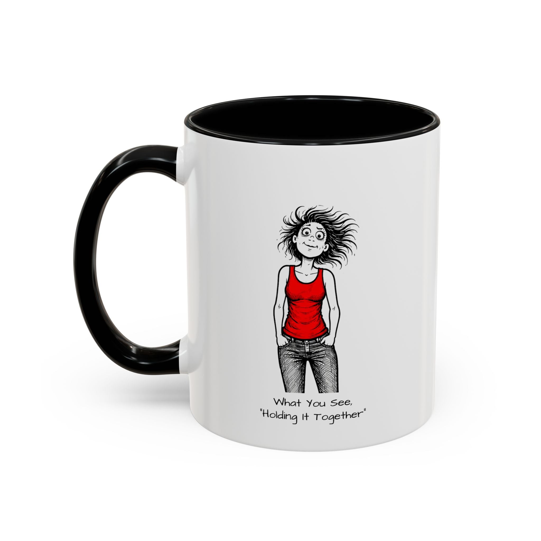 Coffee Mug — Menopausal madness  'How I Feel / what You See - Losing The Plot' Accent Ceramic Mug (11/15oz)