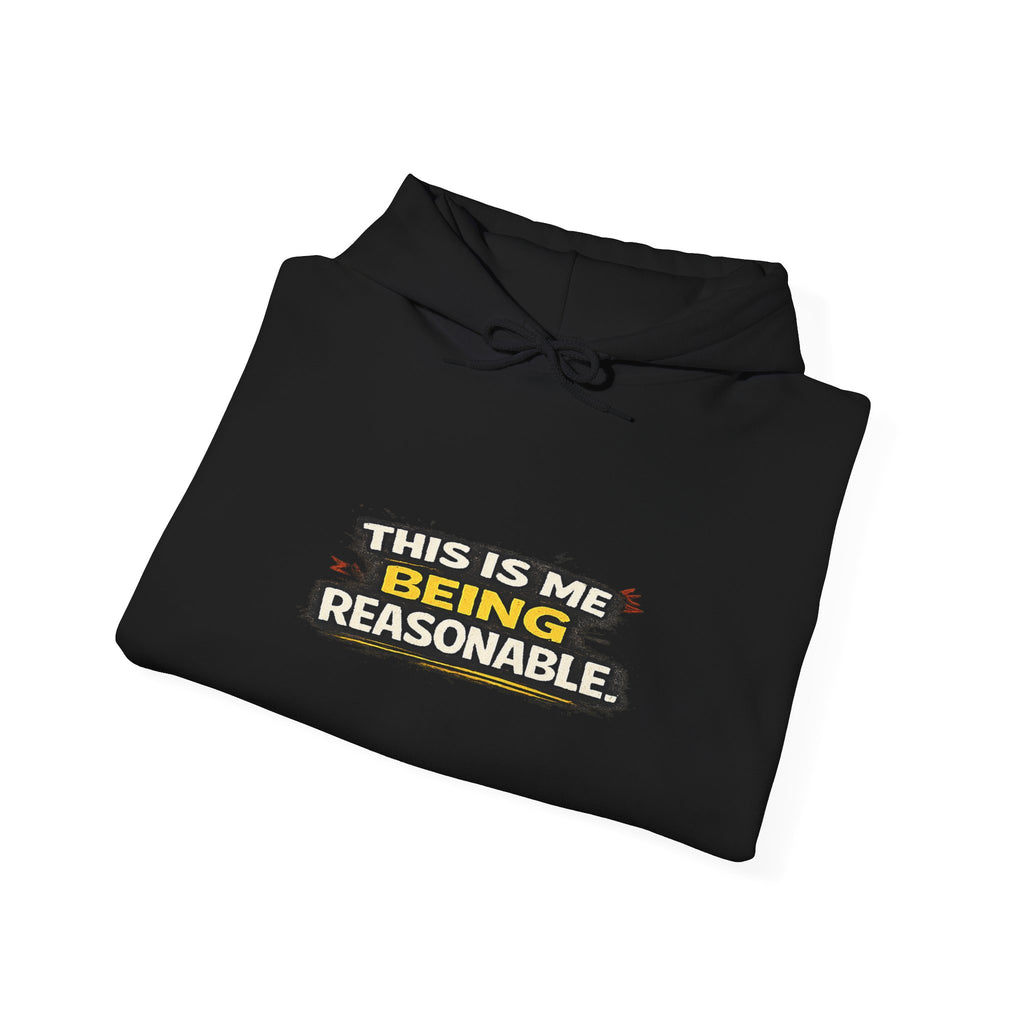 Hoodie — "This Is Me Being Reasonable" Graphic Pullover