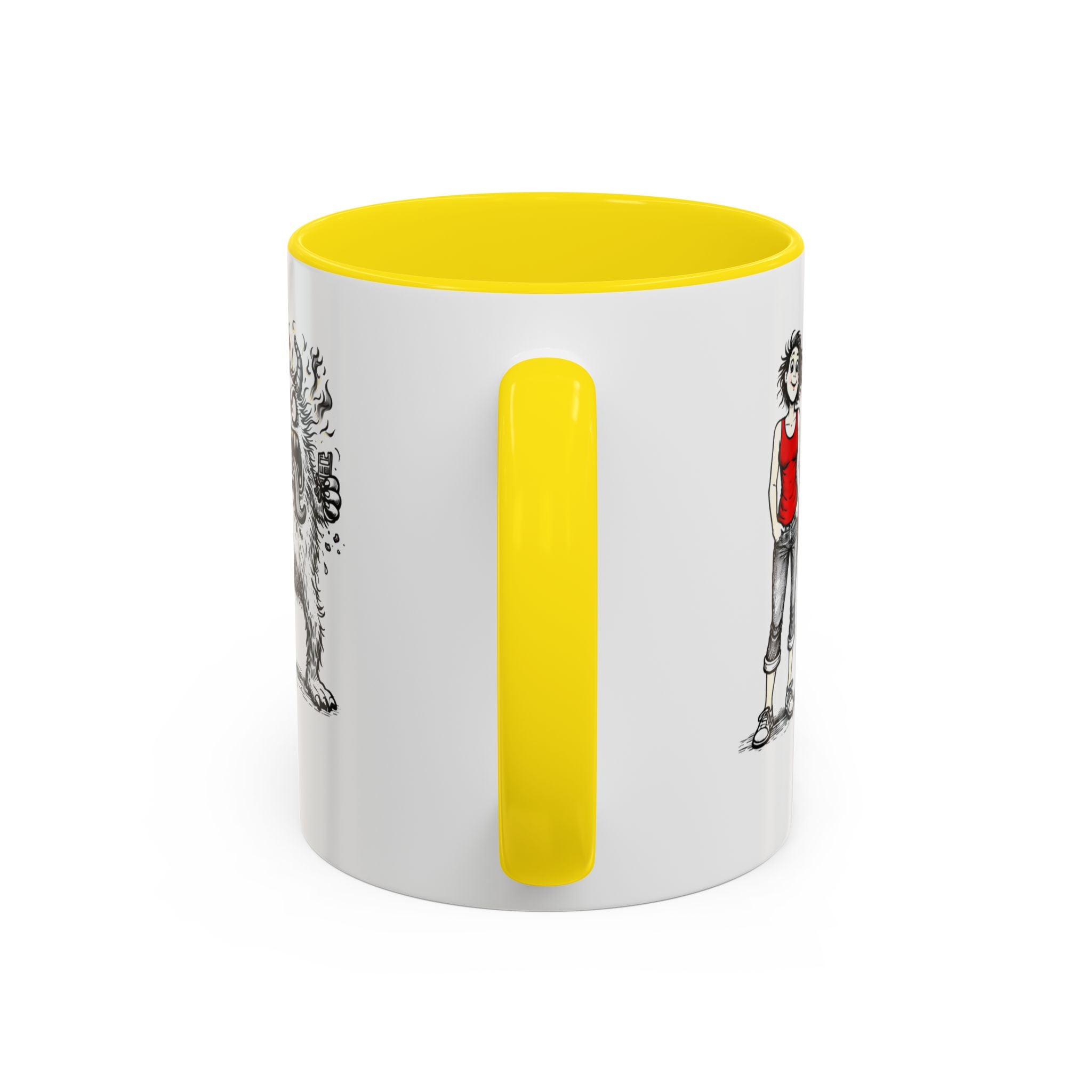 Coffee Mug — "Mood Varies By Day (Or Hourly)" Illustrated Sarcastic Cartoon USA/CAN