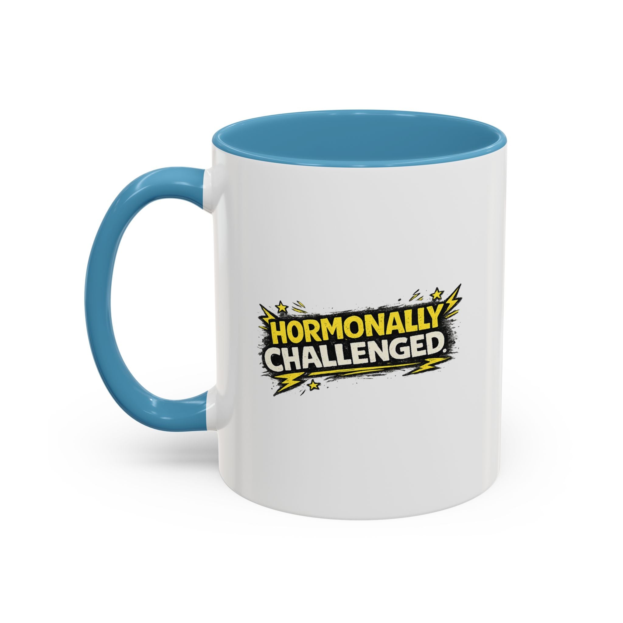 "Hormonally challenged" Coffee Mug  Accent Ceramic Mug (11oz)