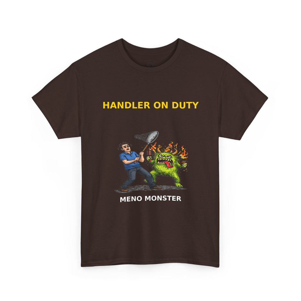 Handler On Duty T‑Shirt — 'Meno Monster' Funny Menopause Awareness Tee