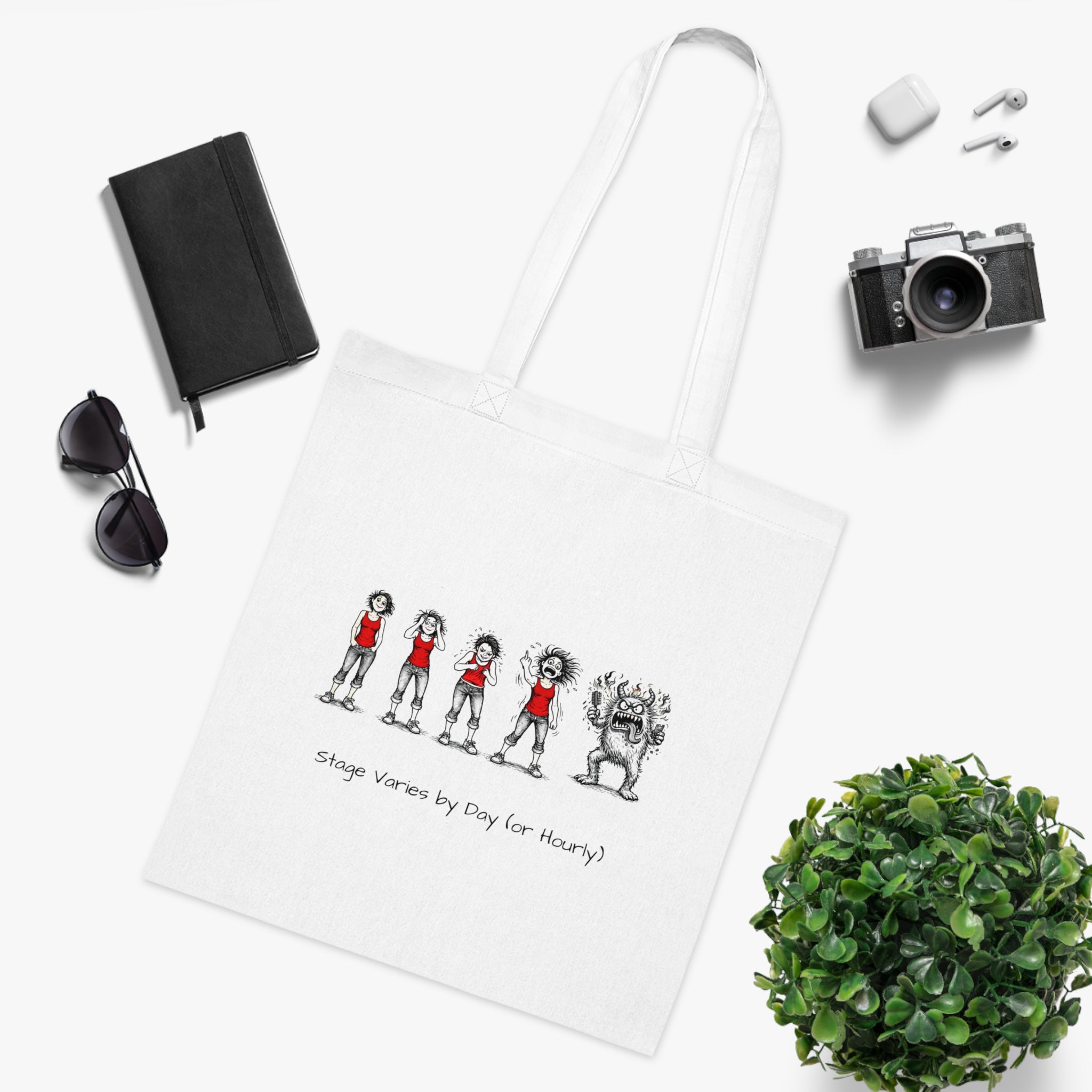 Tote Bag — "Meno Evolution, It’s Not Me, It’s Hormonal" Meno Evolution Illustration