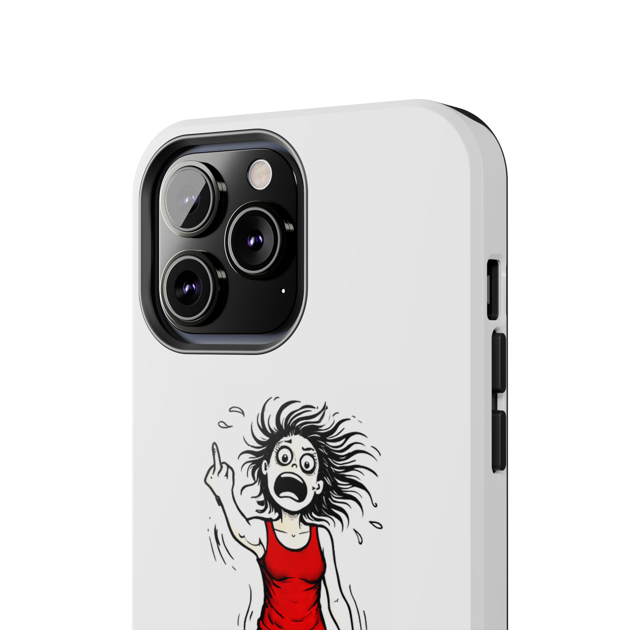 Phone Case — "F@ck It!" Menopausal Angst Cartoon Protective Cover