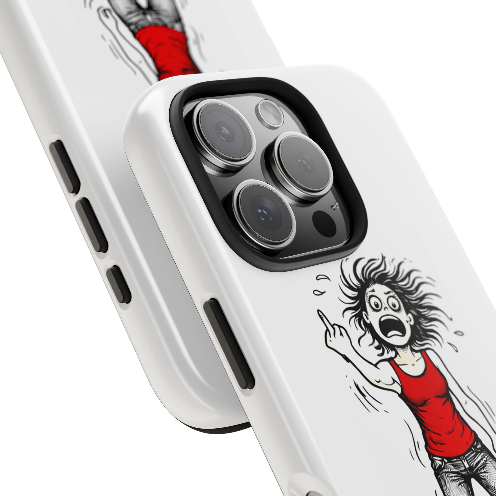 Phone Case — "F@ck It!" Menopausal Angst Cartoon Protective Cover