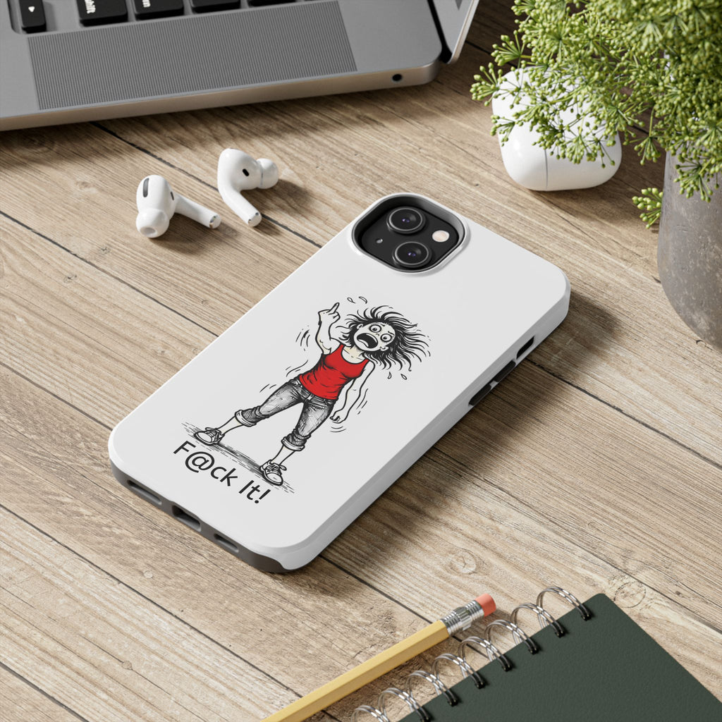 Phone Case — "F@ck It!" Menopausal Angst Cartoon Protective Cover
