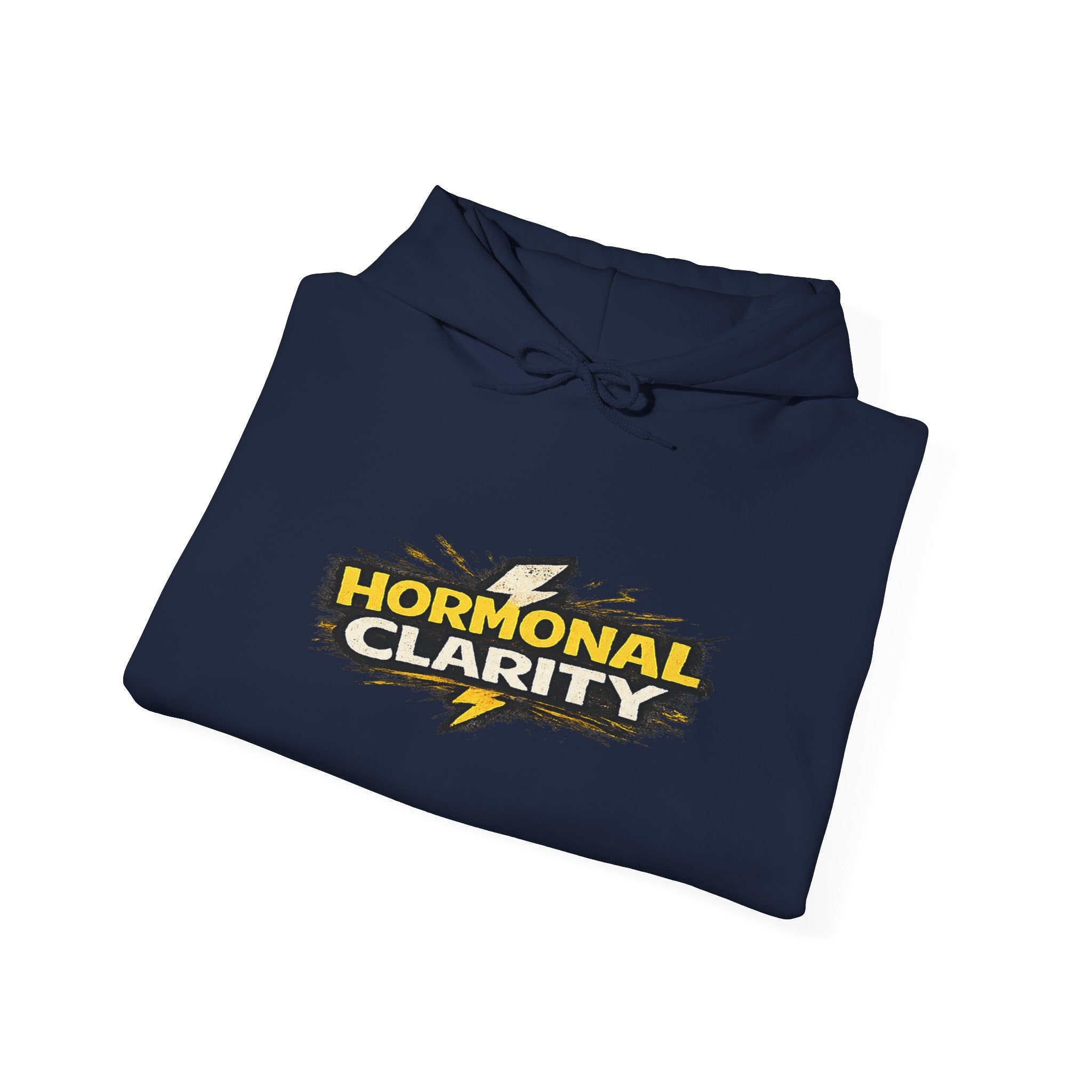 Hormonal Clarity Hoodie — Bold Lightning Graphic Women's Health Awareness Sweatshirt