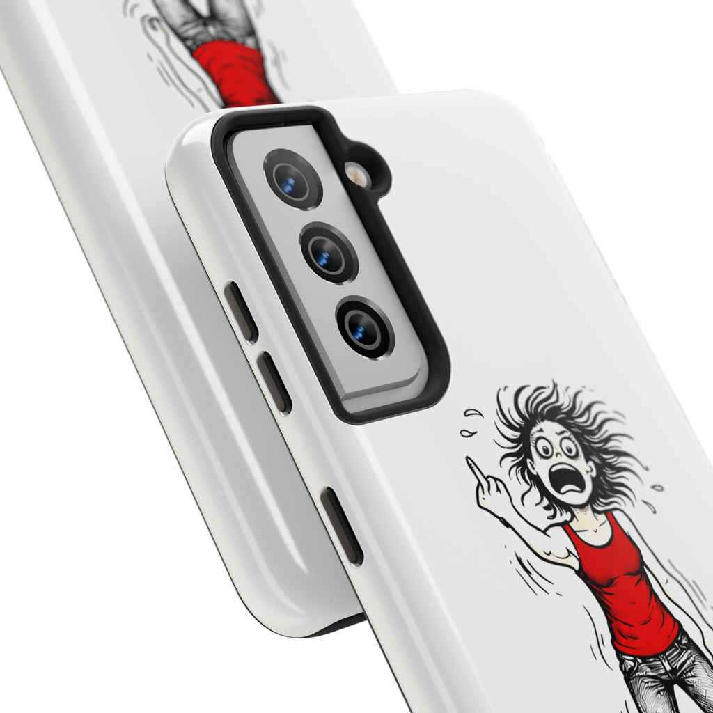 Phone Case — "F@ck It!" Menopausal Angst Cartoon Protective Cover
