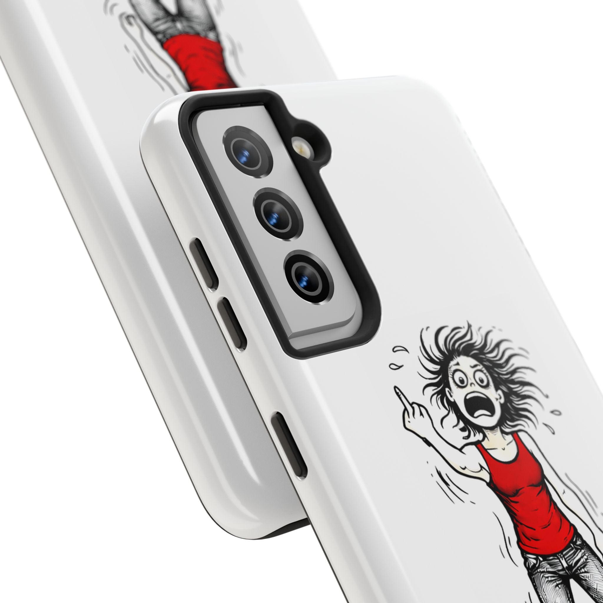 Phone Case — "F@ck It!" Menopausal Angst Cartoon Protective Cover