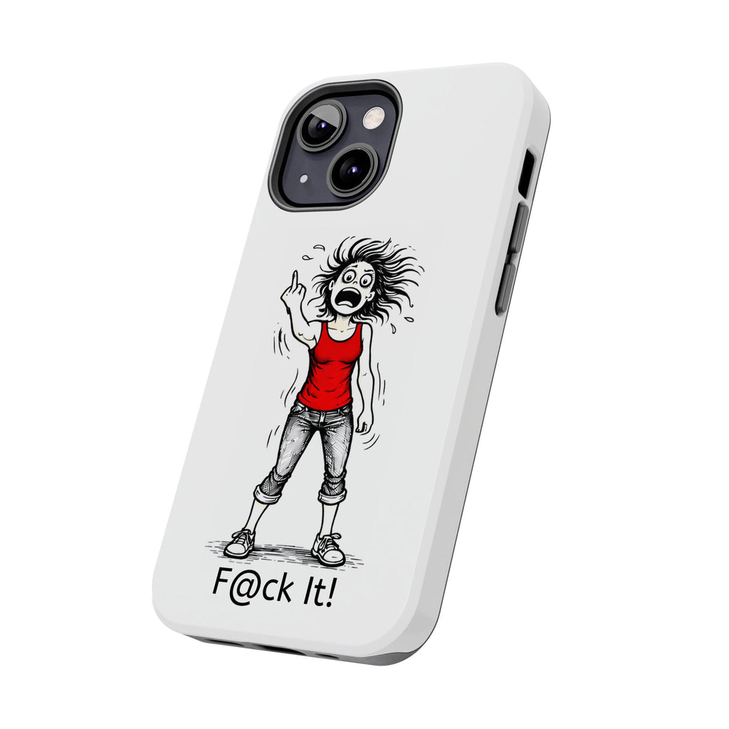 Phone Case — "F@ck It!" Menopausal Angst Cartoon Protective Cover